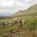 Group of hikers walking all the way up to Ifonche