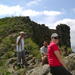 Hikers on Roque de Jama's top