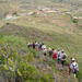 People walking down from Roque de Jama