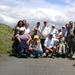Hikers in�Malpa�s de Rasca which is a handicapped adapted path so wheelchair users are more than welcome and capable to develop this activity.