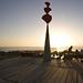 Night falling over Las Am�ricas promenade