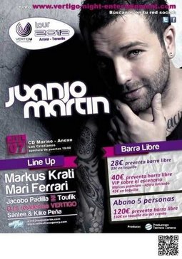 Imagen del cartel del concierto Tour V�rtigo Arona 2012.