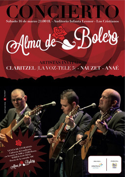 Cartel divulgativo del Concierto de Alma de Bolero.
